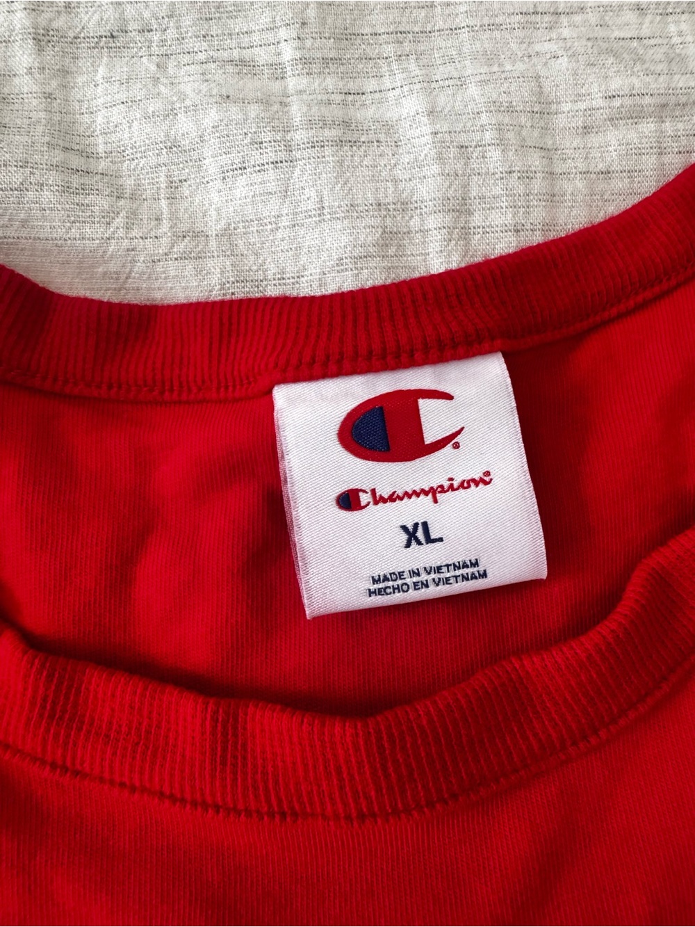 Champion Red Graphic Tee with Navy Number - Picture 2 of 4